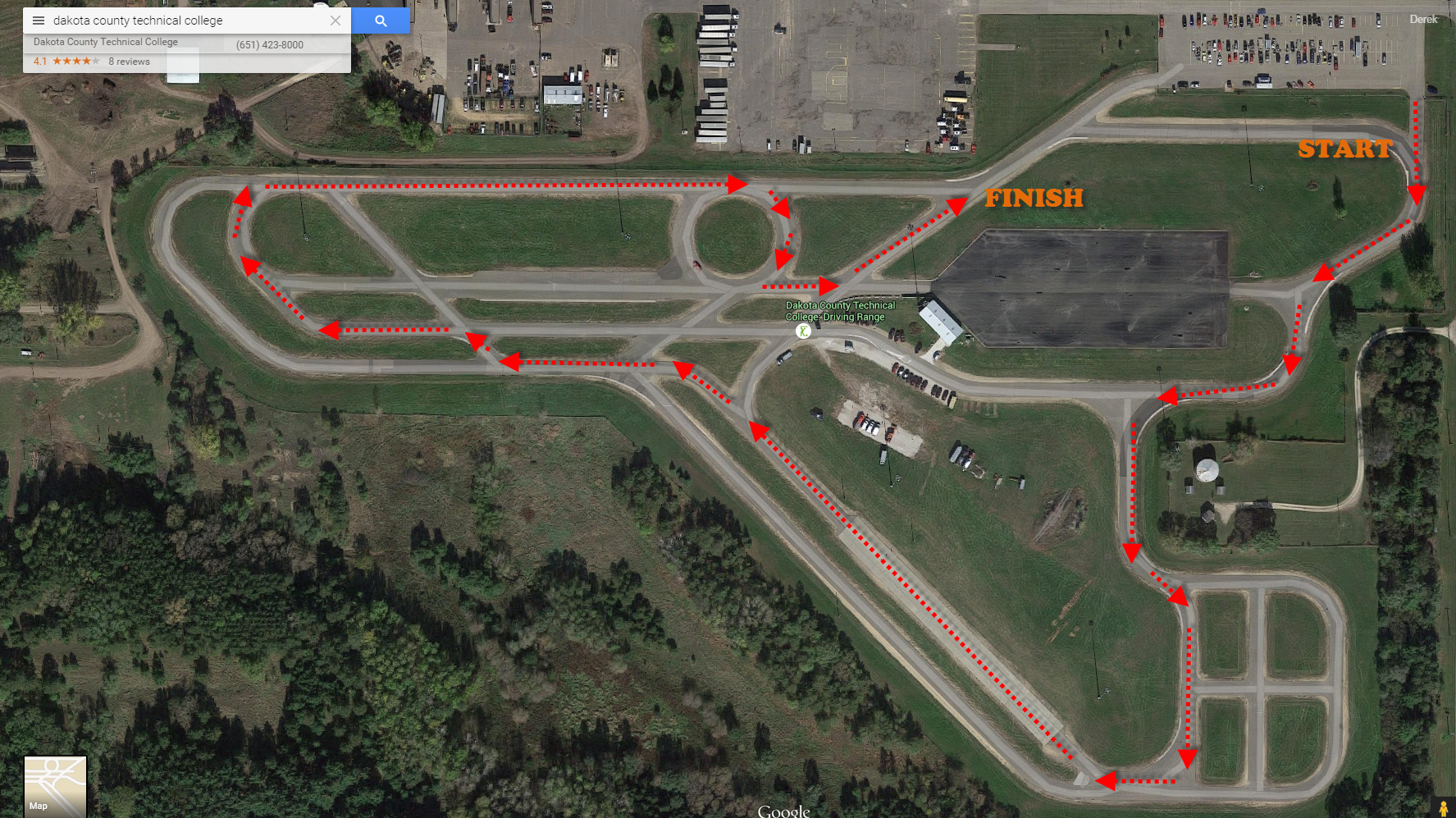 Eagan Drivers Test Course Map