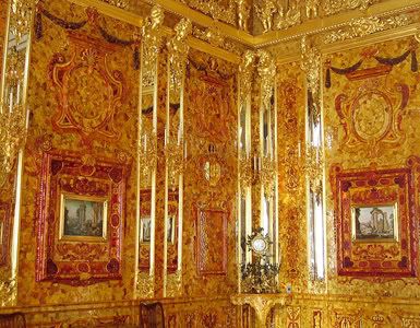 The recreated amber room