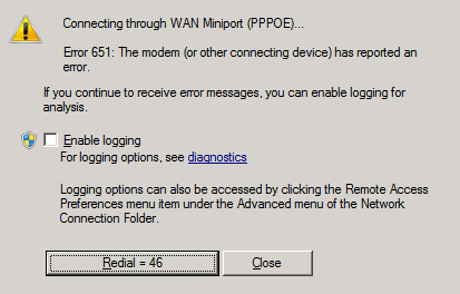 Windows Error 651