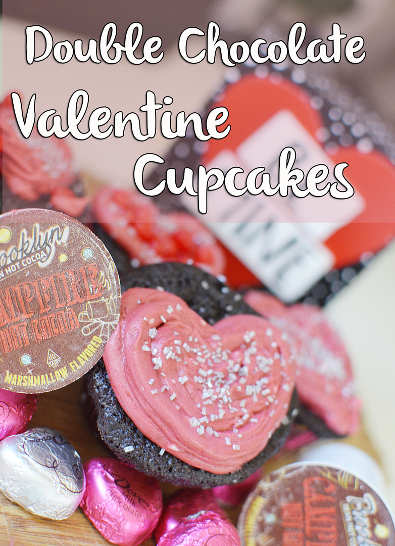 Double Chocolate Valentine Cupcakes