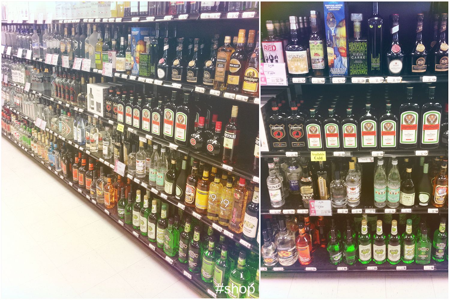 Liquor store aisle