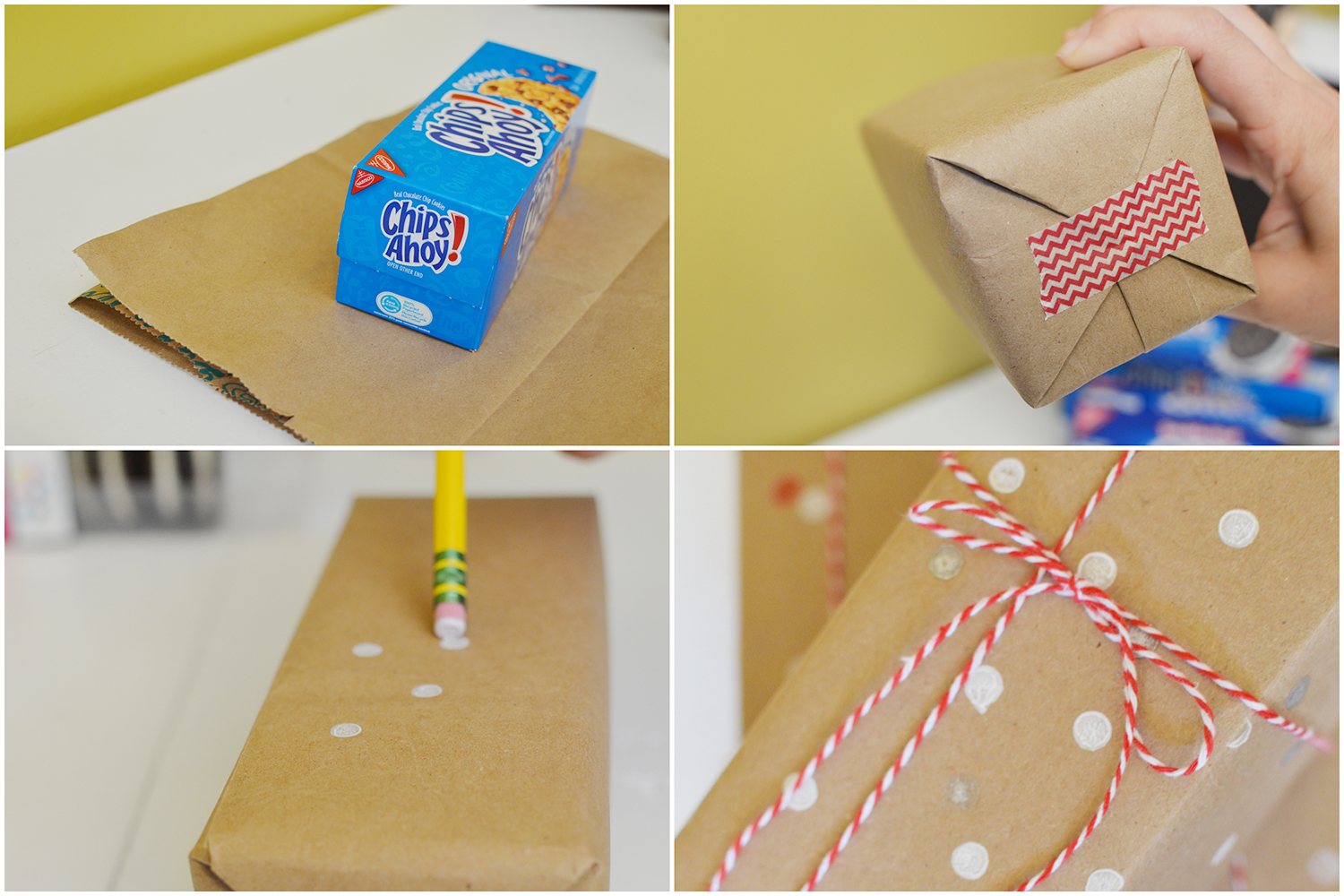 Steps to making your own wrapping paper. #shop