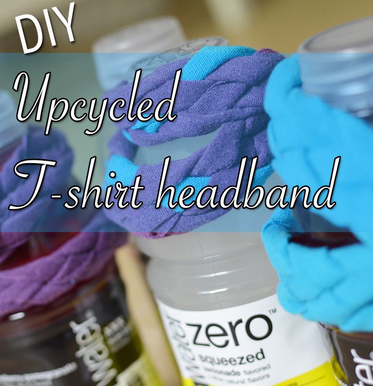 DIY Upcycled T-shirt Headband vitaminwater zero #shop