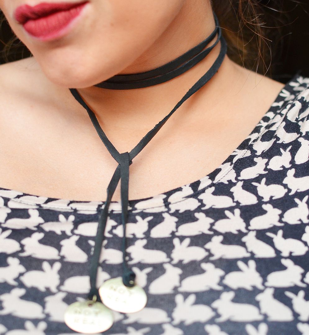 DIY choker bolo style necklace tutorial