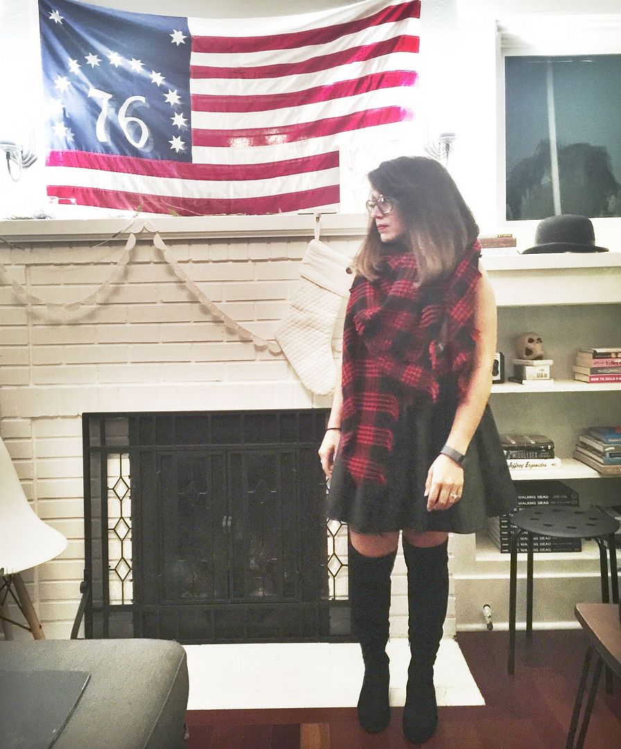 over the knee winter attire