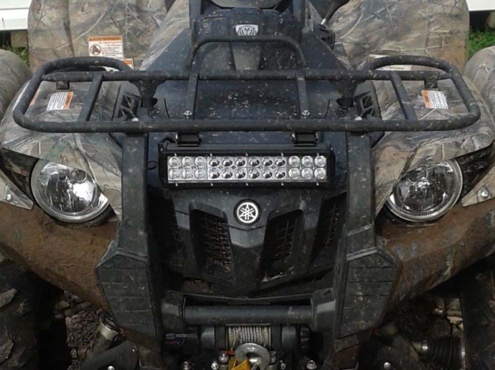 biggest light bar mounted on a grizzly 700 Yamaha Grizzly ATV Forum