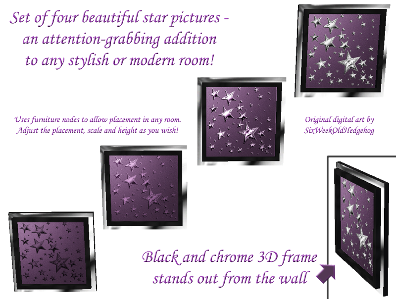 Purple star artwork
