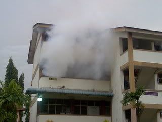 school under fire