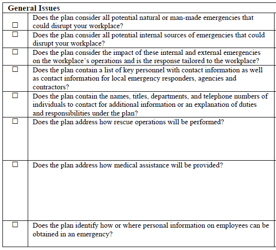 Building Pre-Emergency Preparedness Plans