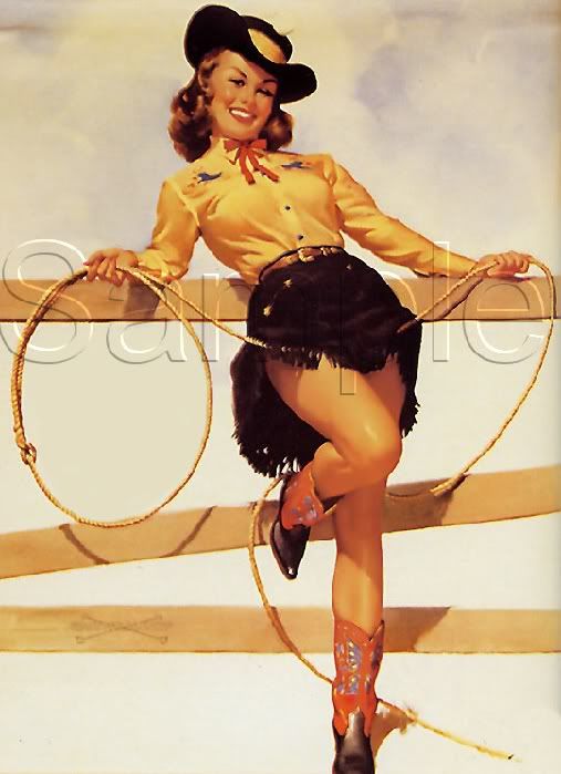 vintage cowgirl pinup
