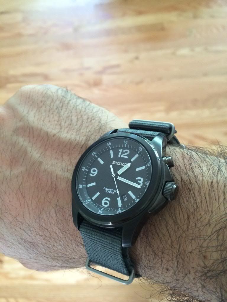 seiko kinetic military watch