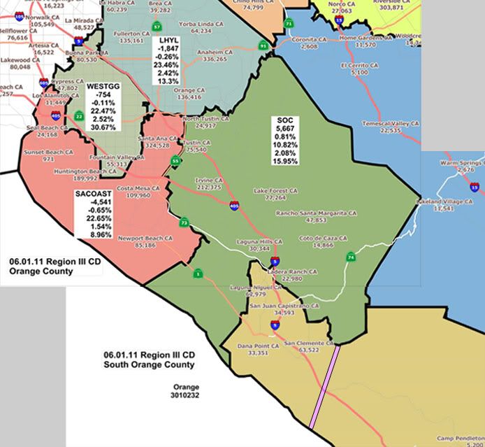 CDC proposed OC CD map