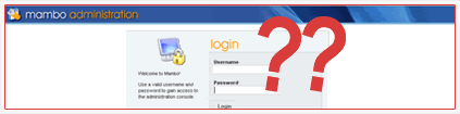 mambo administrator backend login lost password