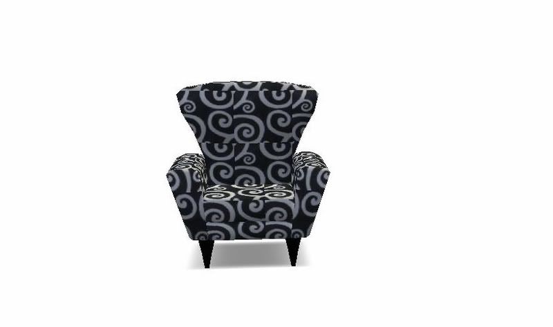 Black swirl chair