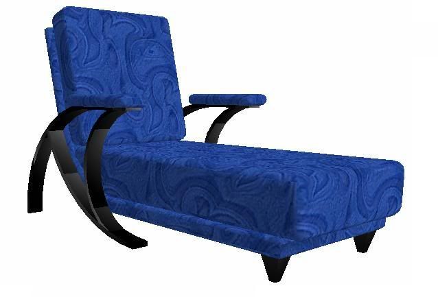 Blue Swirl Chaise