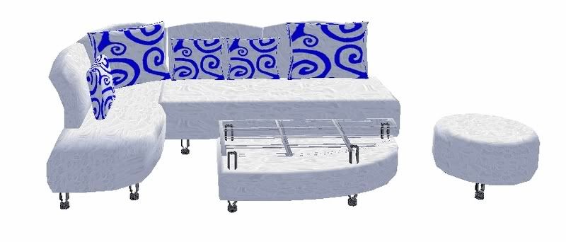 Blue Swirl Sofa
