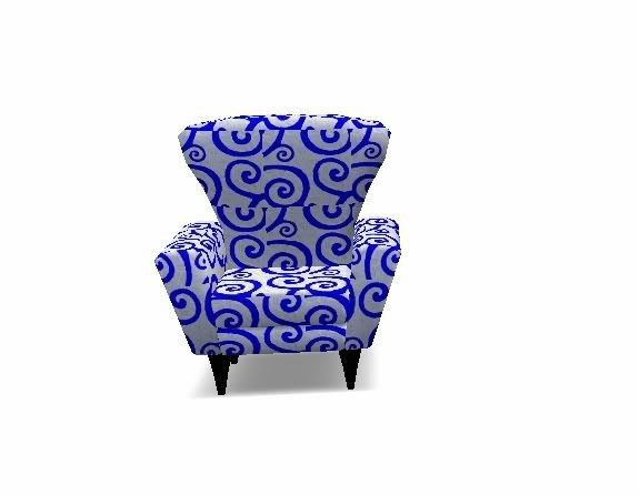 Blue swirl Chair
