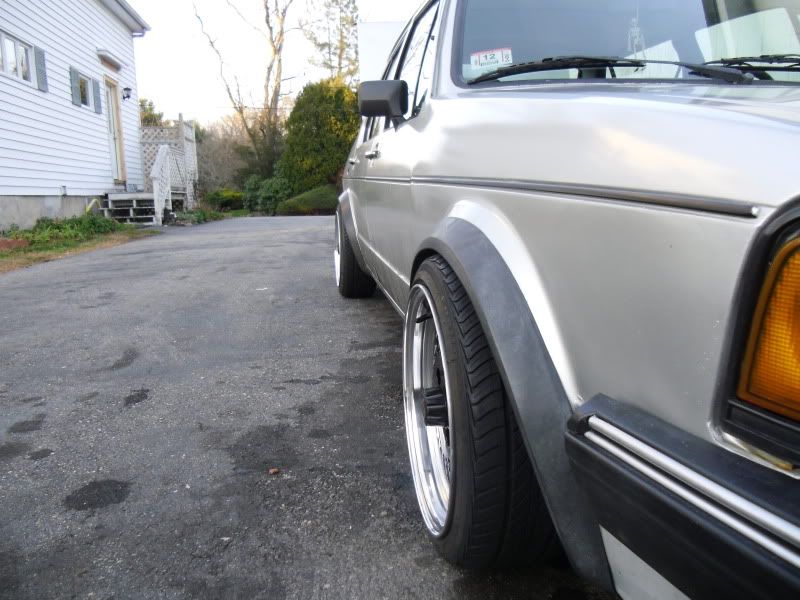 VWVortex.com - low profile tire sizes for mk1... need pics ...