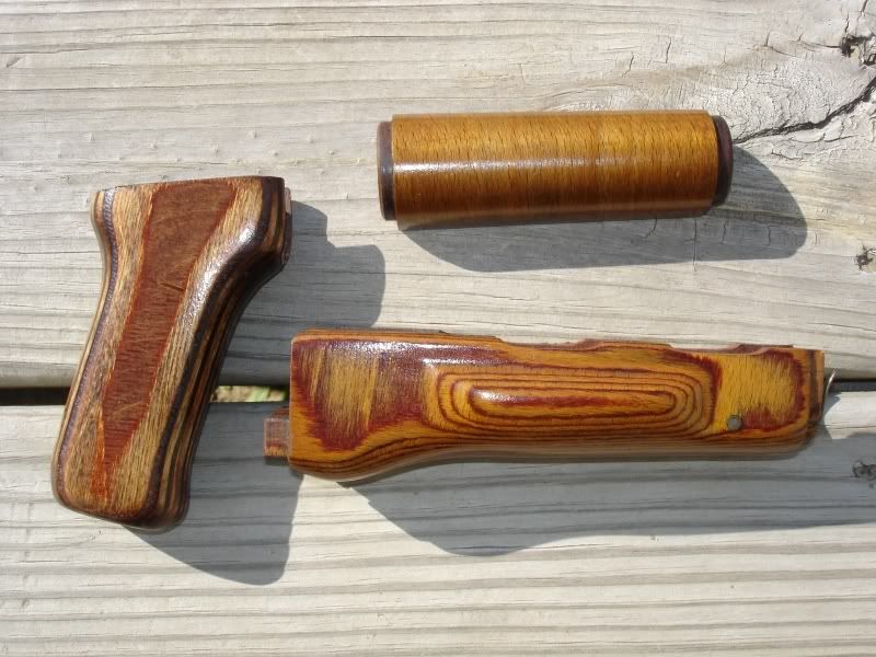SOLD Polish Stock set, Ironwood Pistol Grip, TDI Grip AK Rifles