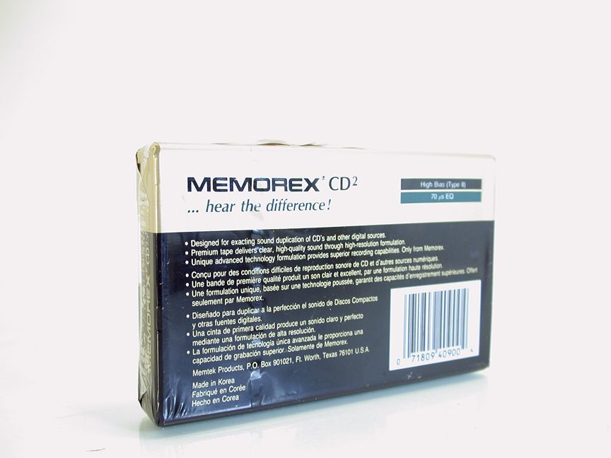 Sealed Memorex Cassette High Bias CD 2 Type 2 II 90 New