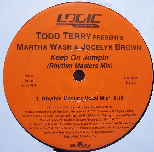 Todd Terry Presents Martha Wash & Jocelyn Brow - Keep On Jumpin' (rhythm Masters Mix)