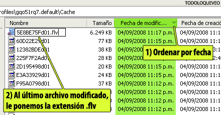 PASOS. Ordenar por fecha, cambiar la extensión al último archivo modificado y listo, copiarlo a dónde lo vayamos a guardar.