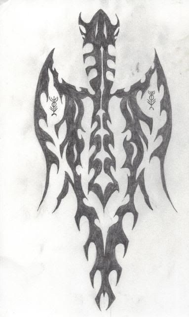 dragon tribal tattoos. Tribal Dragon Tattoo - piece2