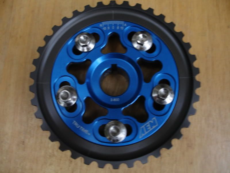 AEM Tru Time 5 Bolt Blue Adjustable Cam Gear D16 D16z6 Y8