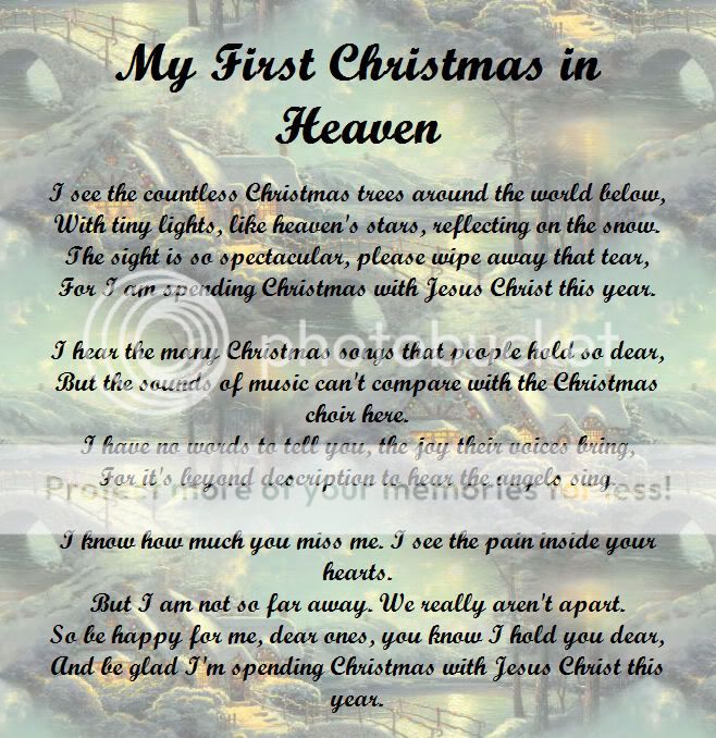 My First Christmas In Heaven Printable - Printable Templates