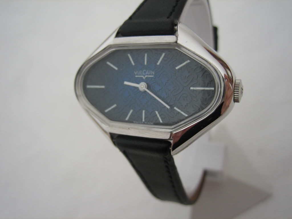 NOS NEW VINTAGE VULCAIN SWISS WHITE GOLD PL WATCH 1960  