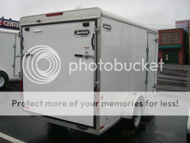 2012 6x12 CAR MATE SPORTSTER ENCLOSED CARGO TRAILER, RAMP DOOR, 2990 