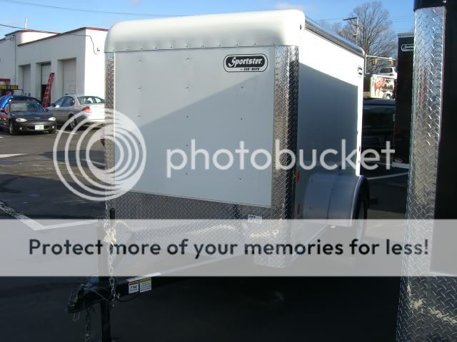 2012 5x8.5 CAR MATE SPORTSTER ENCLOSED CARGO TRAILER, SWING OUT DOOR 