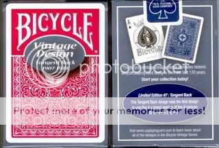 12 Vintage Bicycle Tangent Back Playing cards 808  