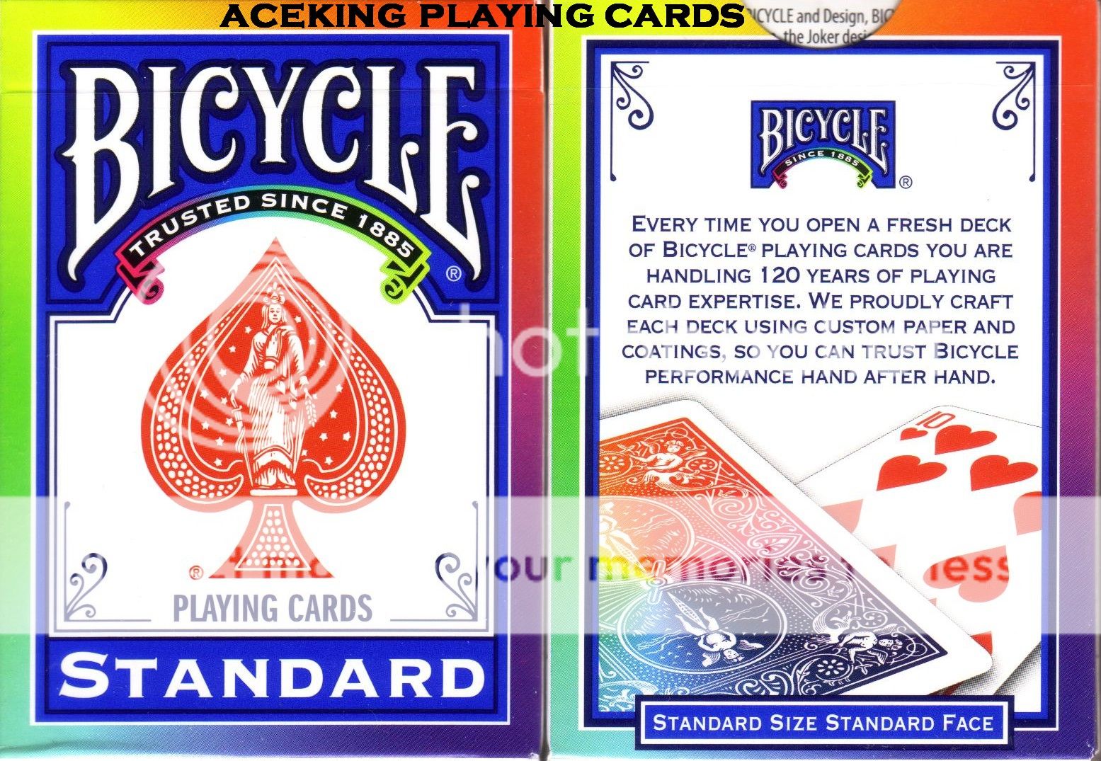 NEW deck Bicycle RAINBOW BACK playing cards poker  