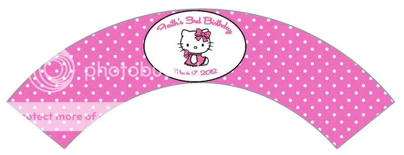 12 Hello Kitty Cupcake Wrappers  