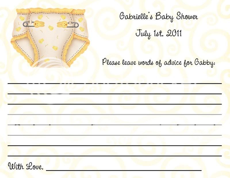 24 Adorable Diaper Baby Shower Advice Cards  