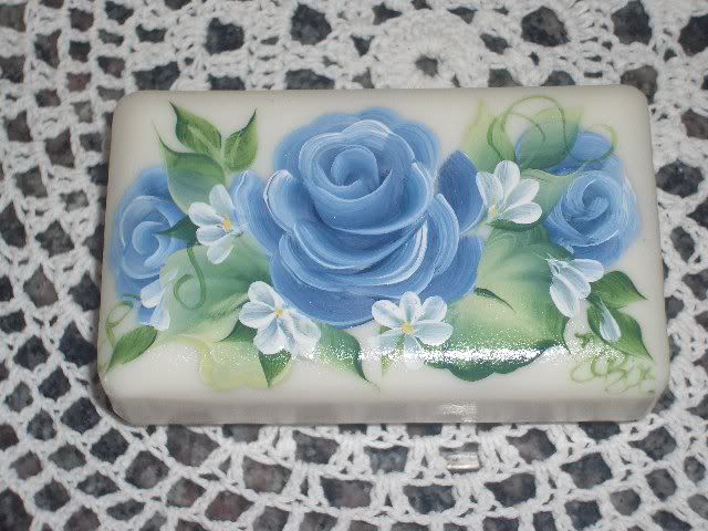 NEW* hp Cottage BLUE ROSE Chic Shabby SOAP Victorian*  