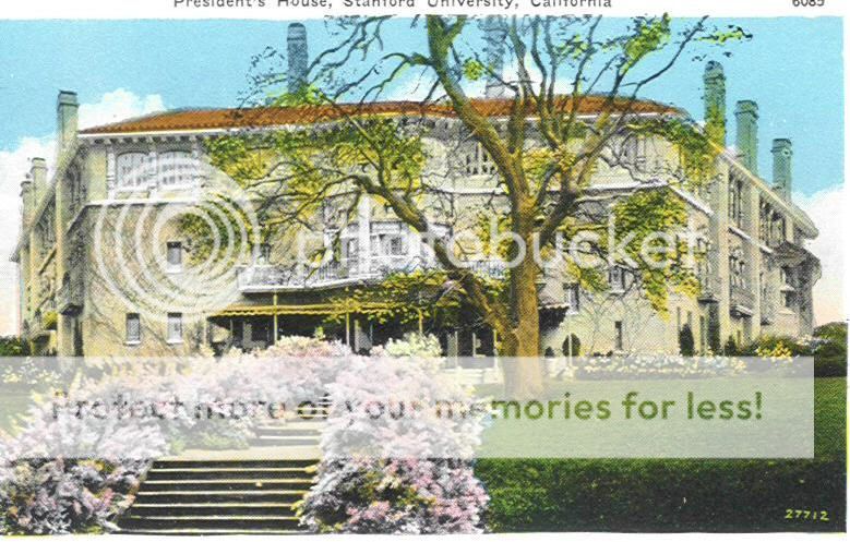 Presidents House Stanford University Vintage Postcard  