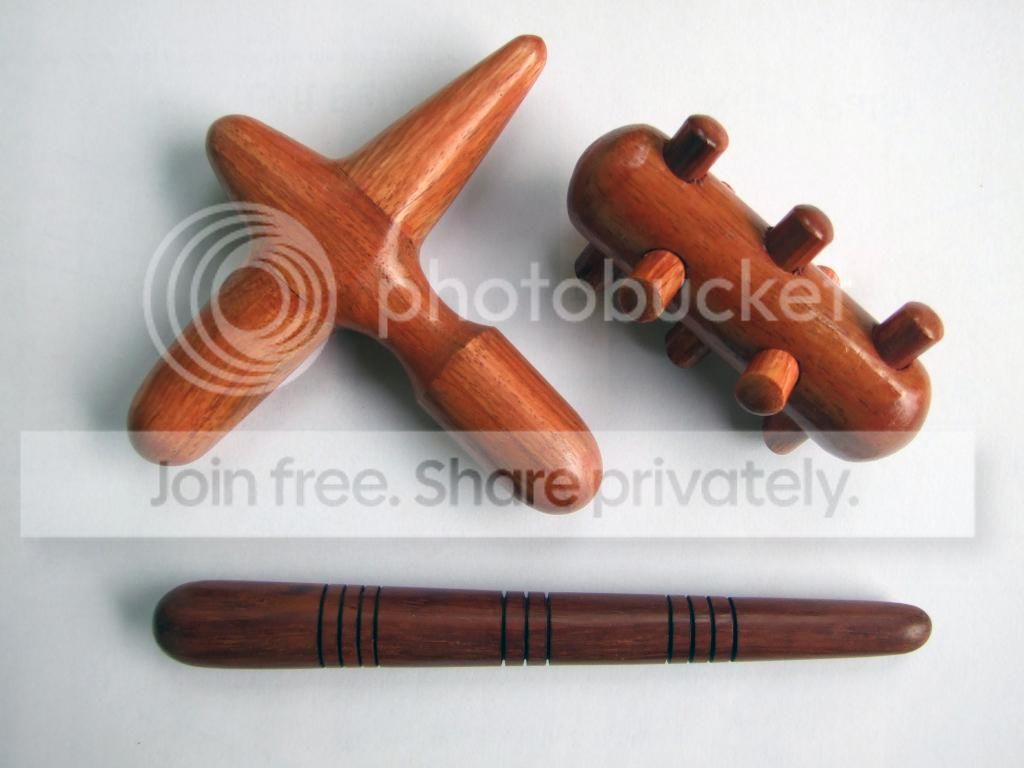 set 3 pcs reflexology foot massage stick wooden